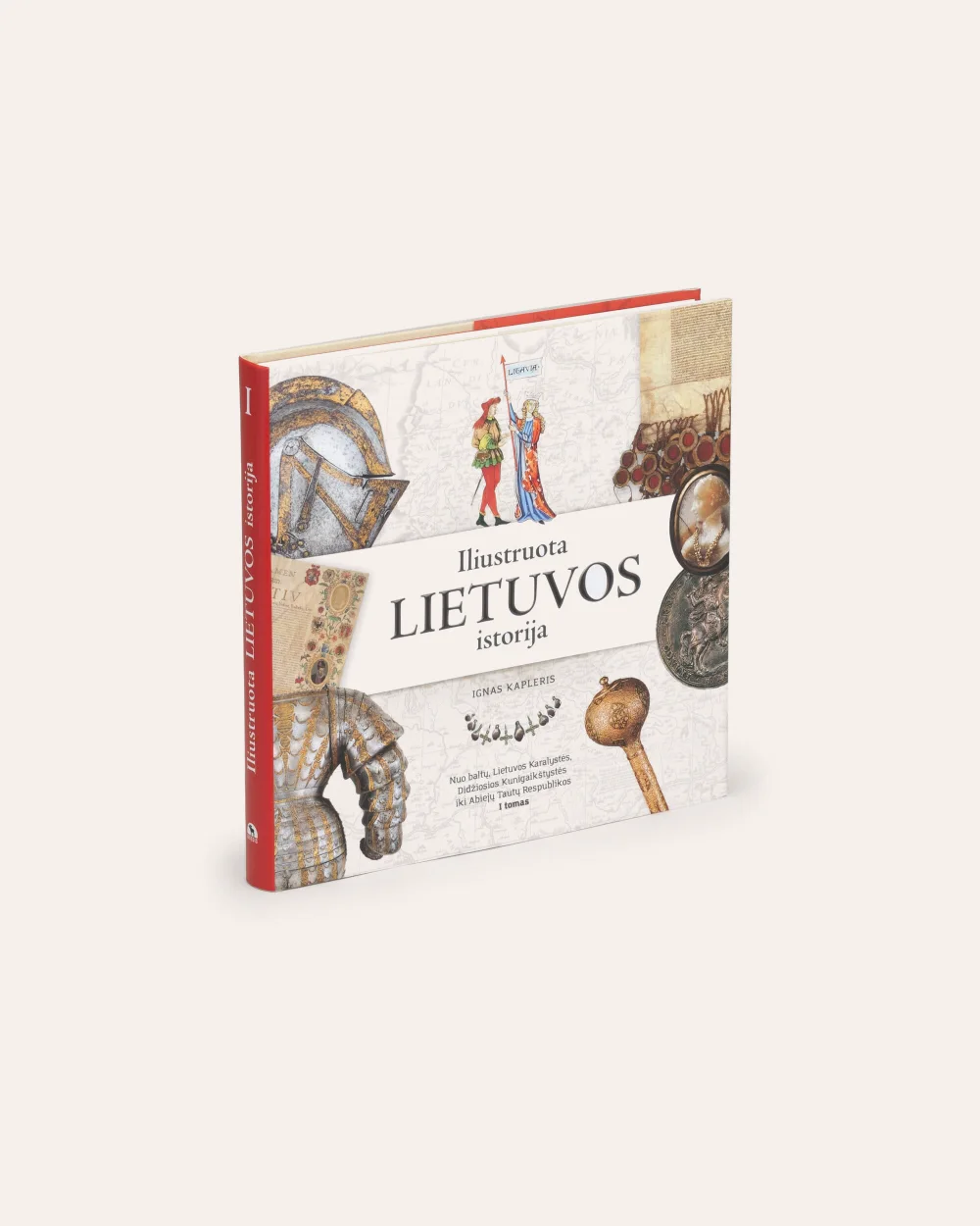 Ignas Kapleris's book “Illustrated History of Lithuania. Volume I”, angled view