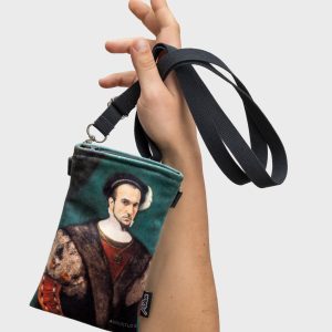 “Augustus” phone or glasses bag with a portrait of Sigismund Augustus, hanging from a wrist