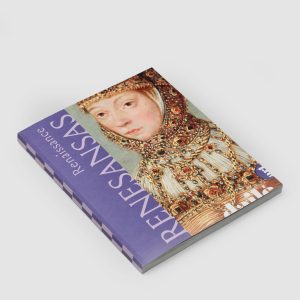Magazyn „Dailė” RENESANSAS z portretem renesansowej kobiety na okładce, leżący pod kątem
