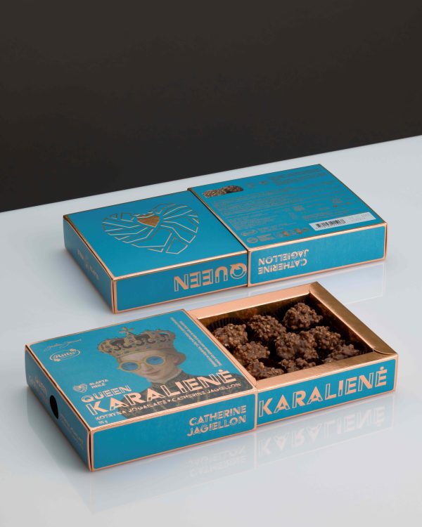 Saldainiai su migdolais, ryžių traškučiais ir pieniniu šokoladu „Karalienė Kotryna Jogailaitė“ - Image 8