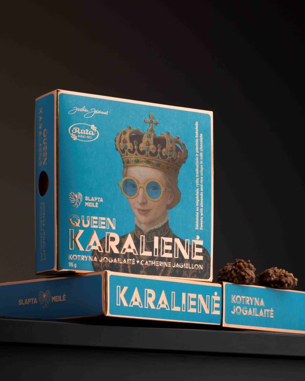 Saldainiai su migdolais, ryžių traškučiais ir pieniniu šokoladu „Karalienė Kotryna Jogailaitė“ - Image 3