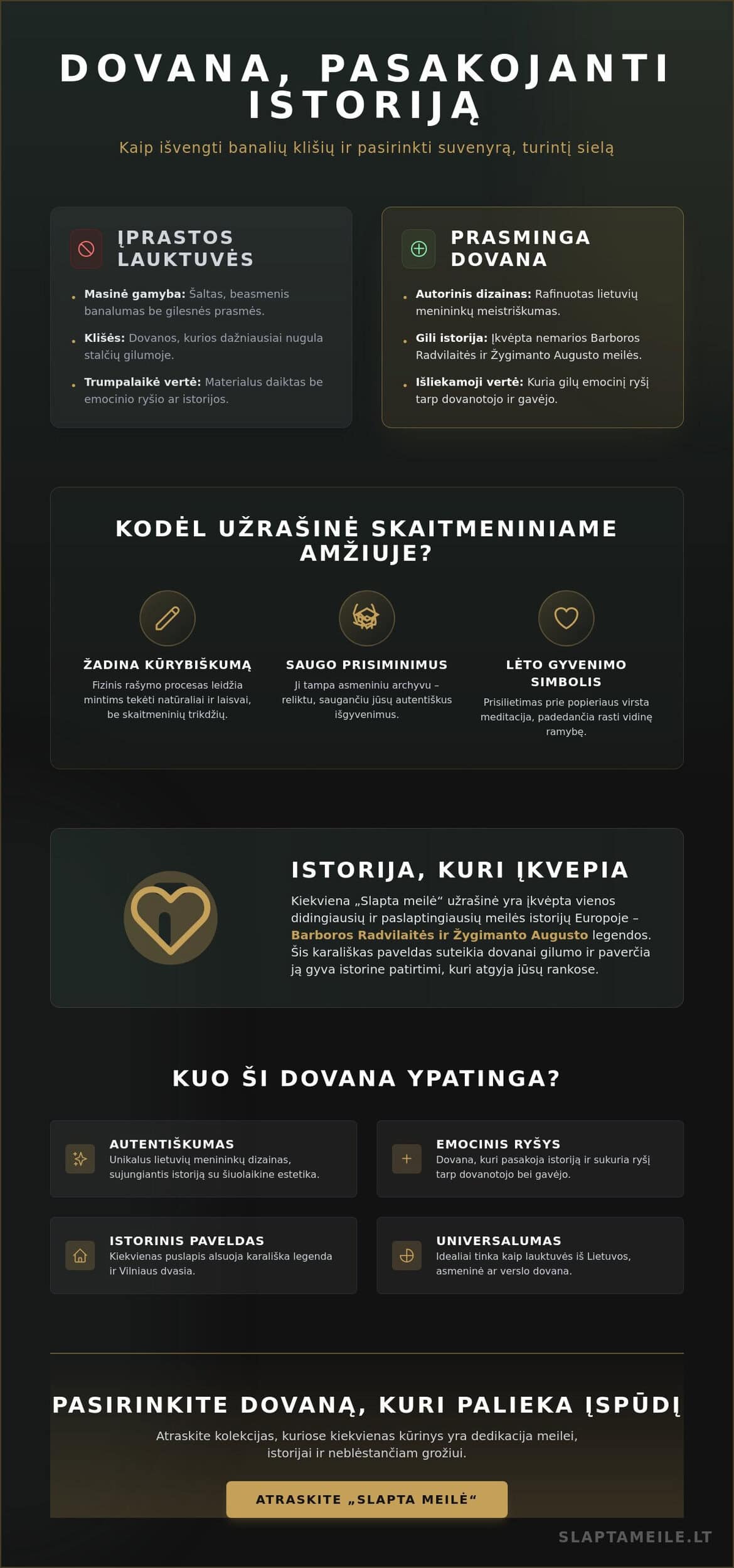 Užrašinė kaip prasminga dovana: kodėl karališka istorija yra geriausios lauktuvės iš Lietuvos?