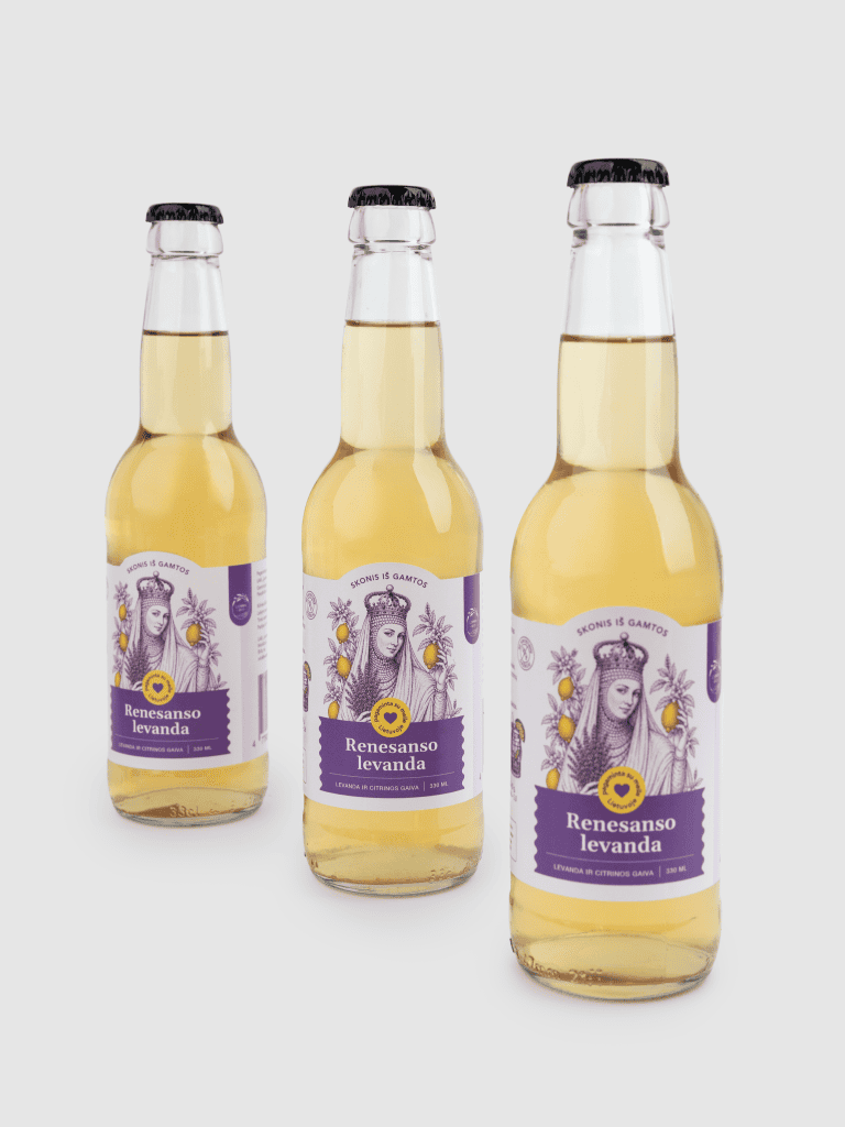 Gazuotas levandų limonadas Renesanso levanda