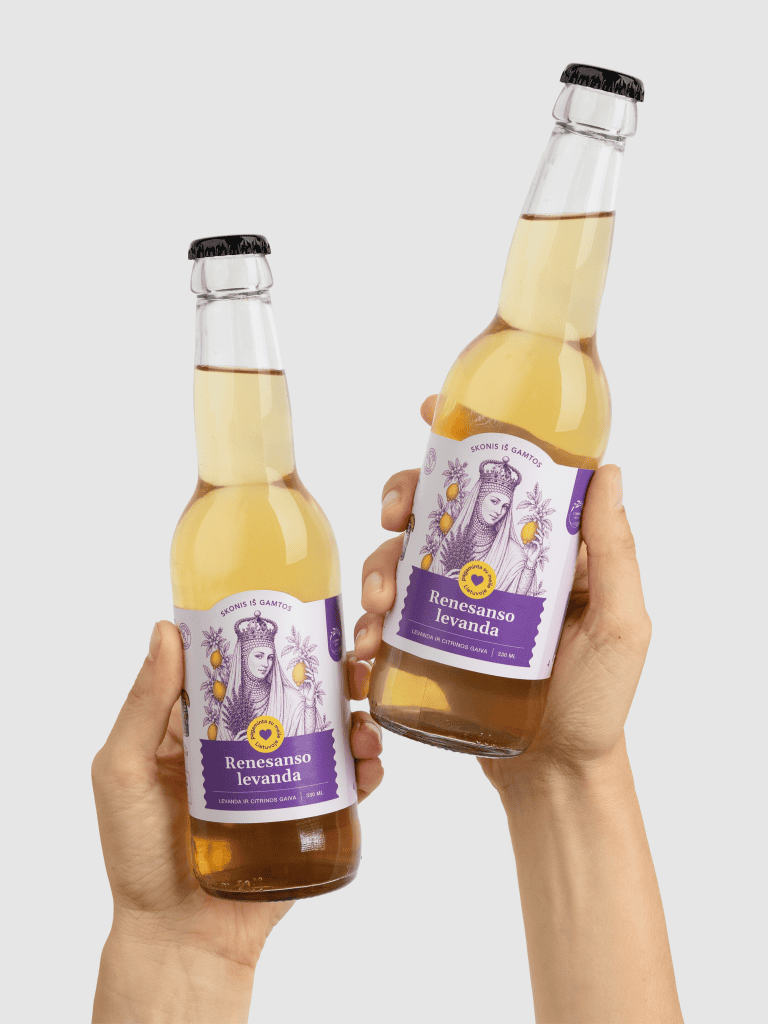 Gazuotas levandų limonadas Renesanso levanda