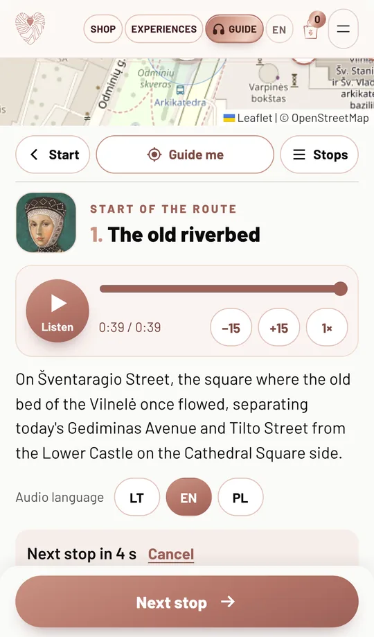 Listening at home: the next stop starts by itself