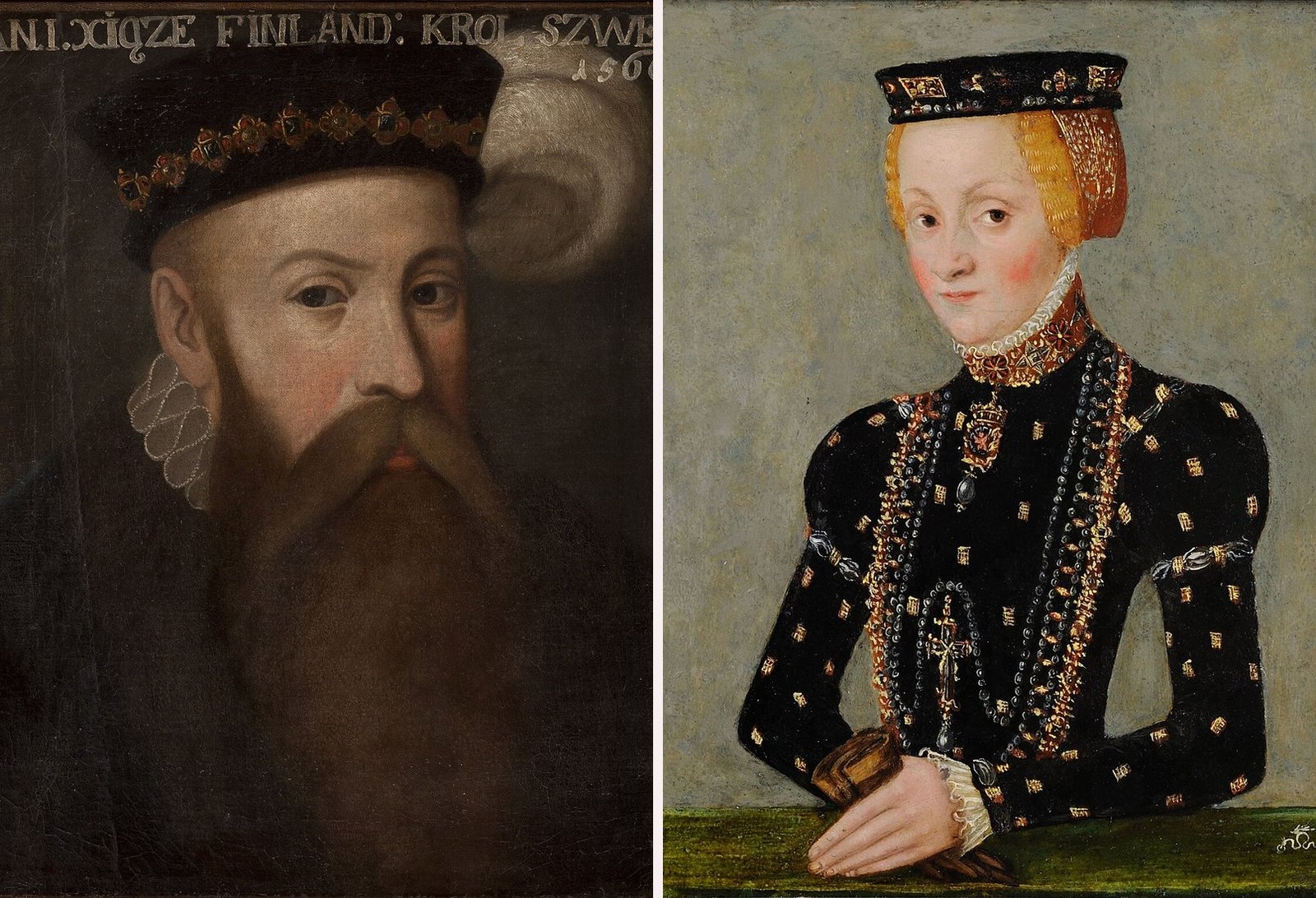 Jonas III Vaza ir Kotryna Jogailaitė – du portretai