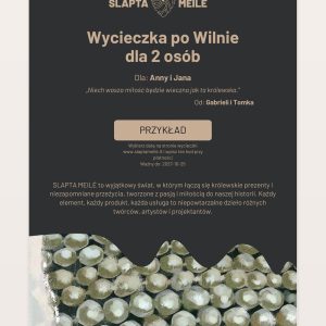 Bon podarunkowy na wycieczkę Slapta meilė – przykład