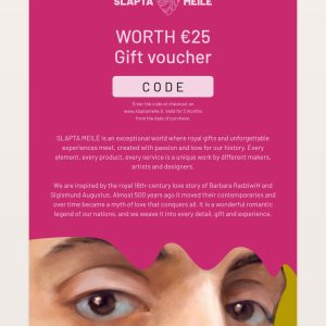 Slapta Meilė gift voucher “The King’s Eyes” – €25