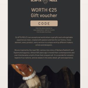 Slapta Meilė gift voucher “The King’s Hand” – €25