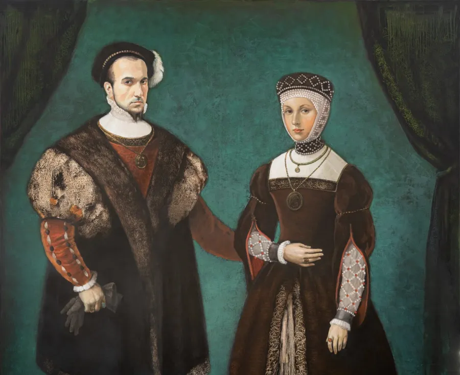 Sigismund Augustus and Barbara Radziwiłł – painting by Miglė Kosinskaitė