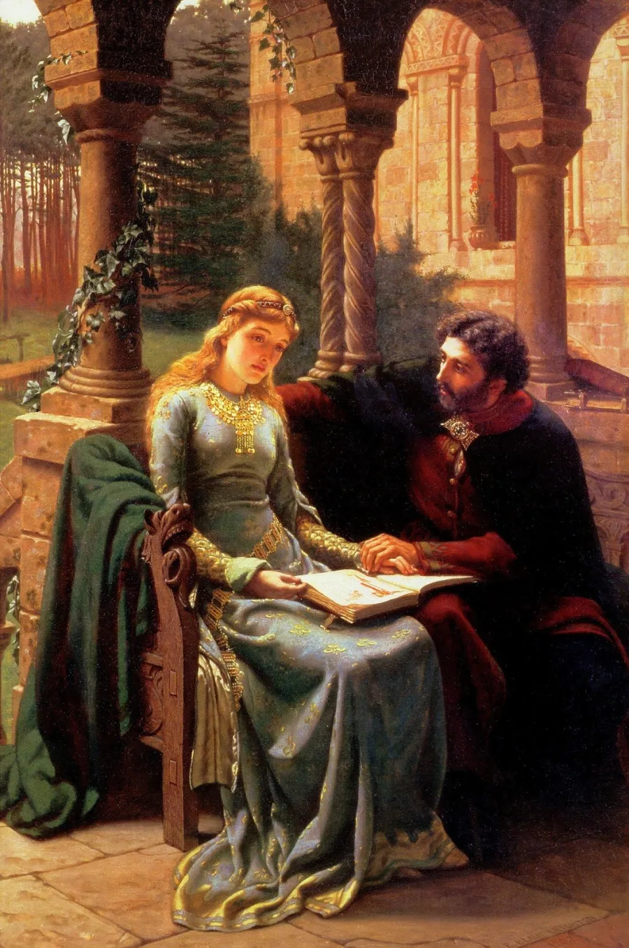 Abelard and his pupil Heloise – painting by E. B. Leighton